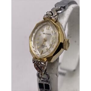 Vintage Waltham Wind Mechanical Watch Diamond Works Running